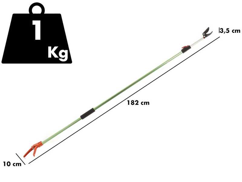GeoTech FP 180-300 EVO - Scissors on telescopic pole with cut-and-hold system