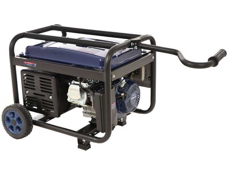 BullMach AMBRA 3600- 3 kW Wheeled Petrol Power Generator with AVR 3 kW - DC 2.8 kW Single-phase