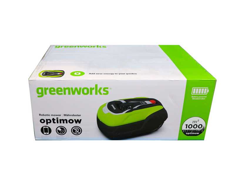 Greenworks OPTIMOW 10 GRL110 Robot Lawn Mower - Lawn Mower with Perimeter Wire