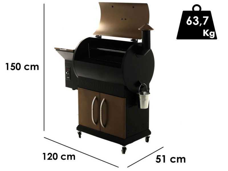 ZGRILLS ZPG-700D Wood Pellet Grill - Stainless Steel Grid - 66x49 cm Cooking Surface