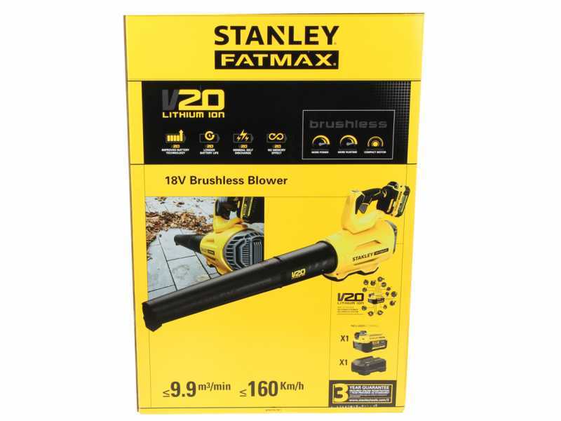 STANLEY FATMAX V20 Leaf Blower - 18 V 4 Ah Battery