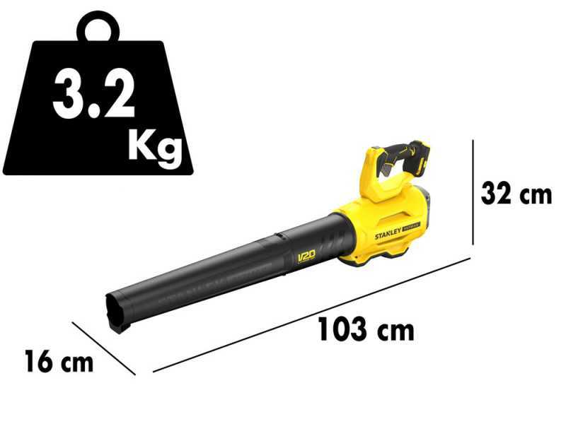 STANLEY FATMAX V20 Leaf Blower - 18 V 4 Ah Battery