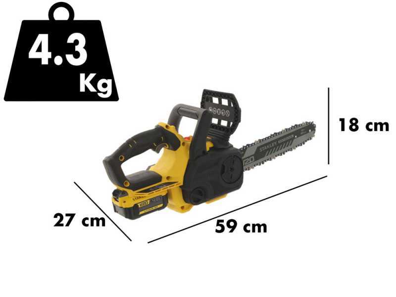 Stanley Fatmax V20 - 18V 4Ah Battery-powered Electric Chainsaw - 30 cm Blade