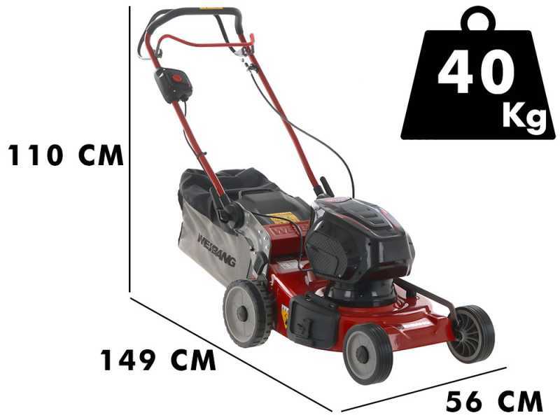 WEIBANG WB502SE3 Self-propelled Battery-powered Lawn Mower - 120 V/4Ah Motor - 4 in 1