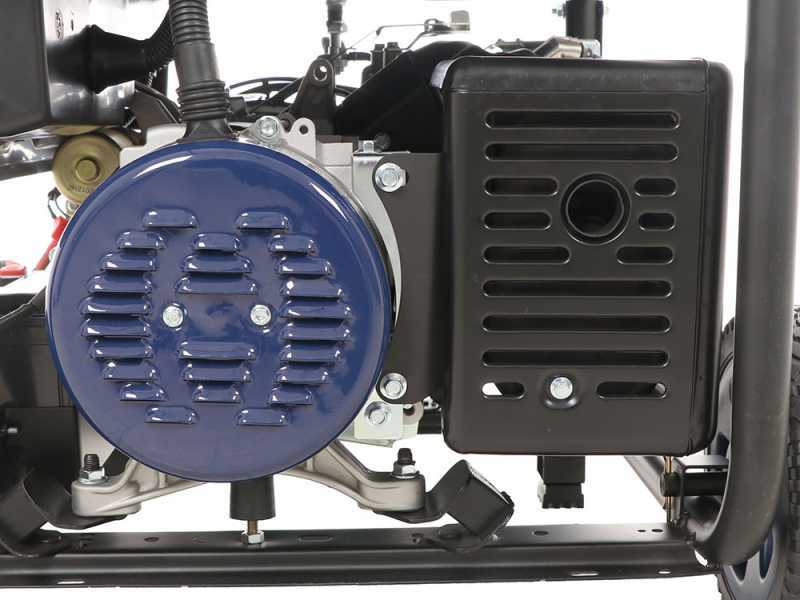 BullMach AMBRA 9500 E-3 - 7.5 kW Wheeled Petrol Power Generator with AVR - DC 7 kW Three-phase