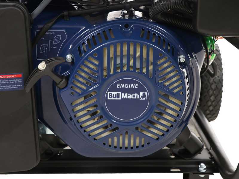 BullMach AMBRA 9500 E-3 - 7.5 kW Wheeled Petrol Power Generator with AVR - DC 7 kW Three-phase