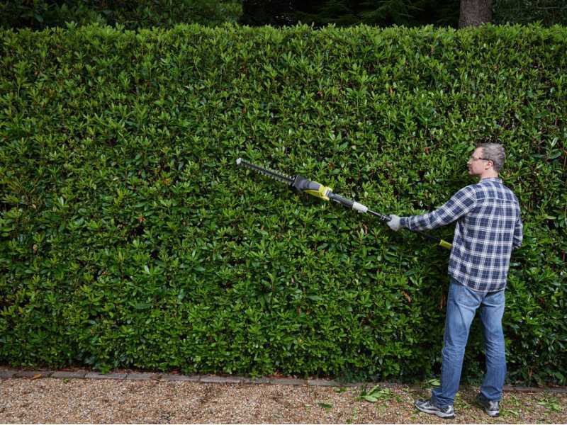 Ryobi extra long 2025 reach hedge trimmer