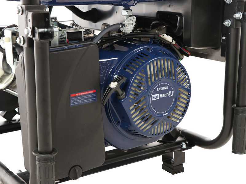 BullMach AMBRA 6500 - 5.5 kW Wheeled Petrol Power Generator with AVR - DC 5 kW Single-phase