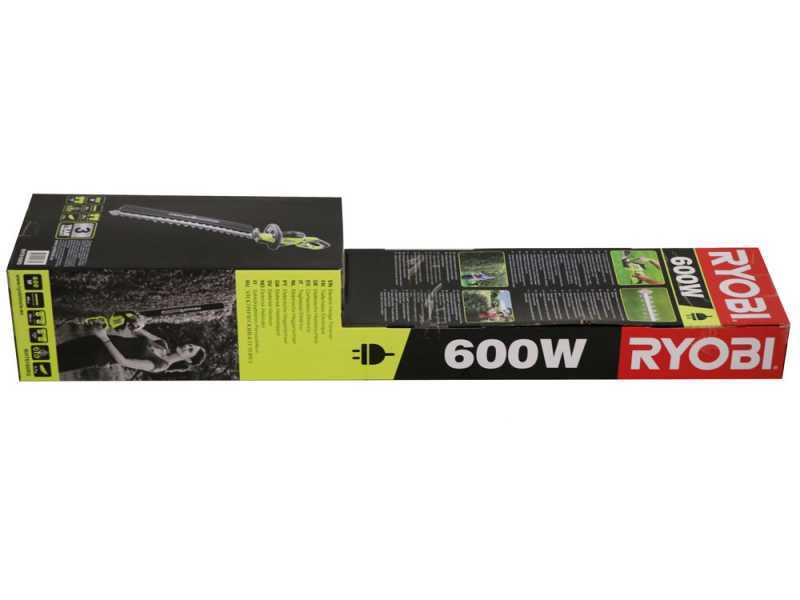 RYOBI 600W RHT6160RS electric hedge trimmer - 60cm blade - 28mm cut