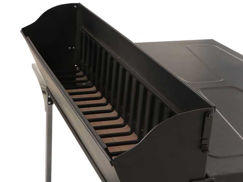 Famur BK 12 Elite 2-in-1 Charcoal and Wood-fired Barbecue - Grid with 8 mm Rotating Tubes