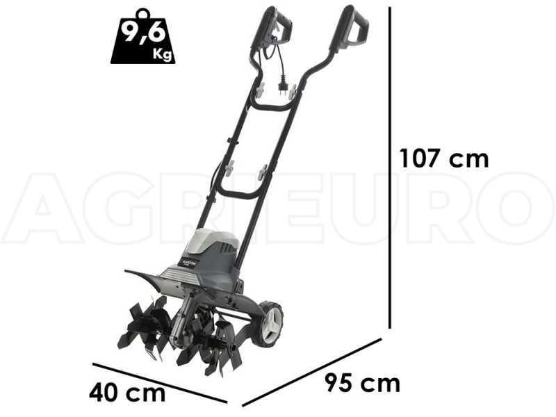 BlackStone TE-400 - Electric Garden Tiller - 1200 W - 6 Rotary Hoes Rows