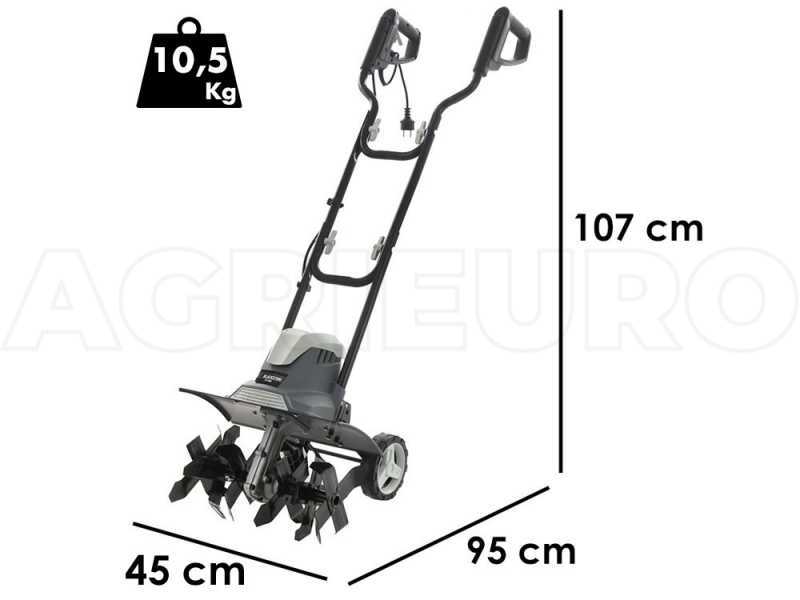 BlackStone TE-400 - Electric Garden Tiller - 1500 W - 6 Rotary Hoes Rows