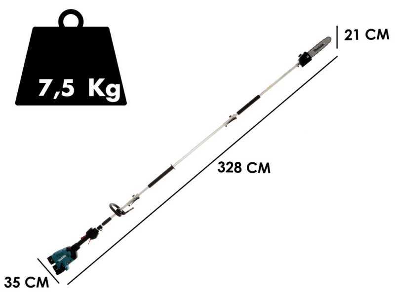 Makita DUX60 36V Multi-tool Battery-powered Pruner on 108 cm Extension Pole - Batterie 2x18 V 3Ah
