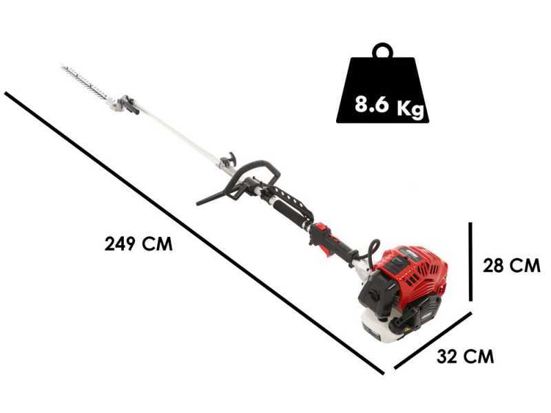 GeoTech GT-2 43 L 2-Stroke Hedge Trimmer on Extension Pole - 43 cc