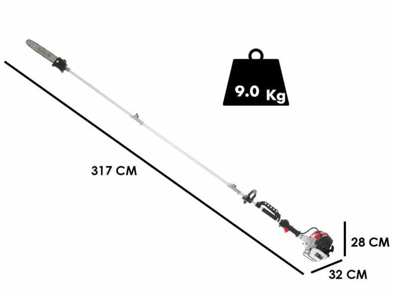 GeoTech GT-2 43 L 2-Stroke Pruner on Extension Pole - 43 cc