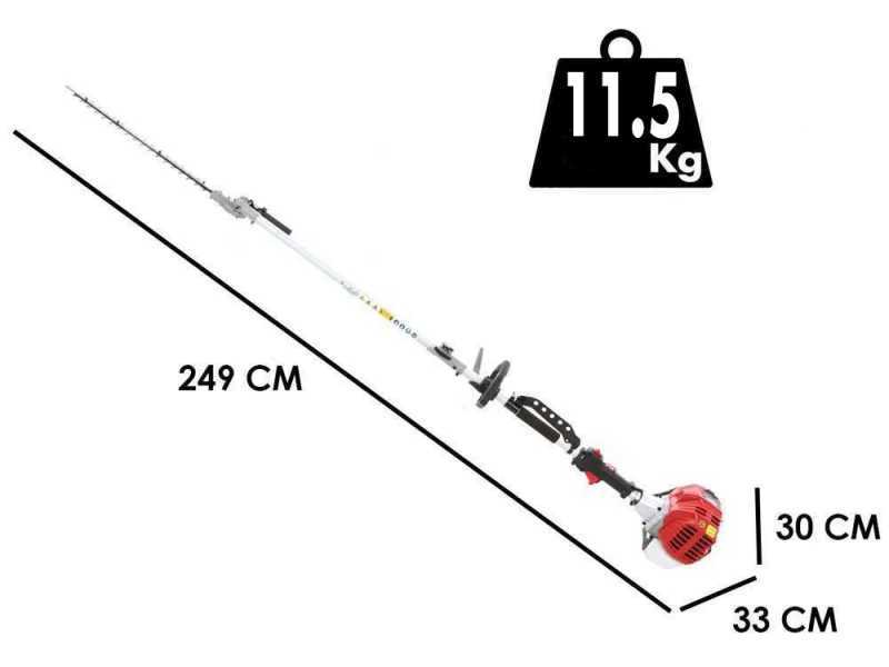 GeoTech GT-2 52 L 2-Stroke Hedge Trimmer on Extension Pole - 52 cc