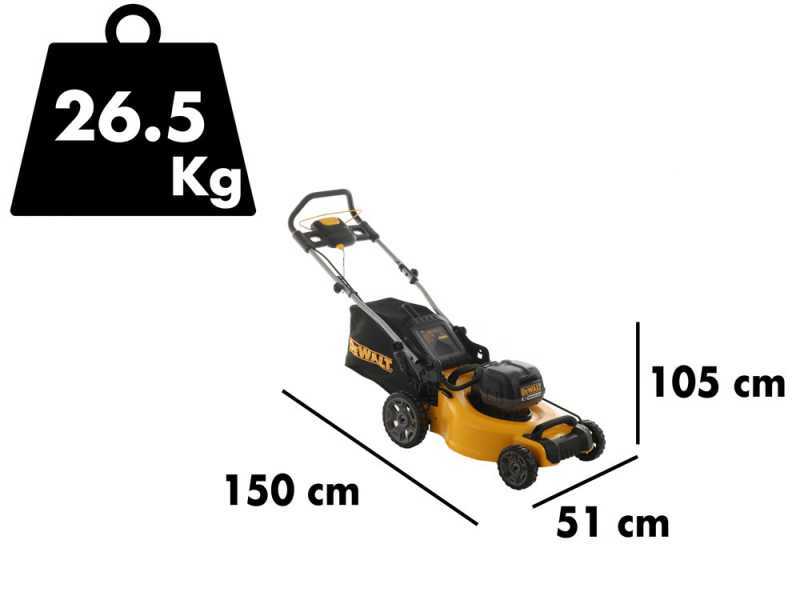 DeWalt DCMW564P2-QW Battery-powered Lawn Mower -2 18V/5Ah Batteries - 48 cm Cutting Width