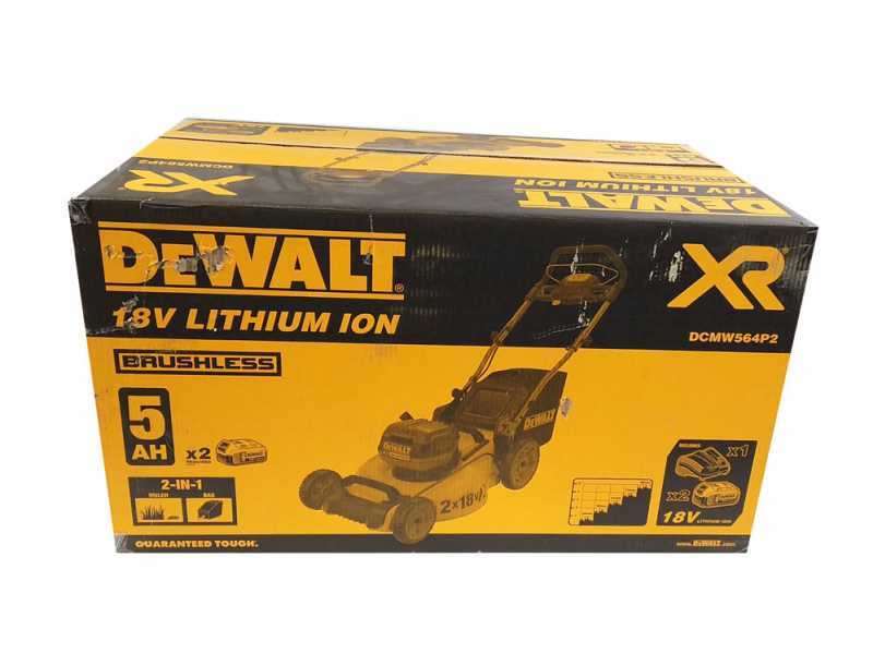 DeWalt DCMW564P2-QW Battery-powered Lawn Mower -2 18V/5Ah Batteries - 48 cm Cutting Width