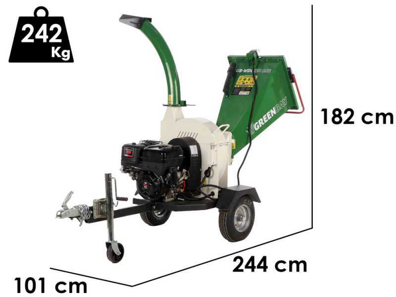 GreenBay GB-WDC 120 BSE - Professional petrol wood chipper - B&amp;S XR 13.5 engine