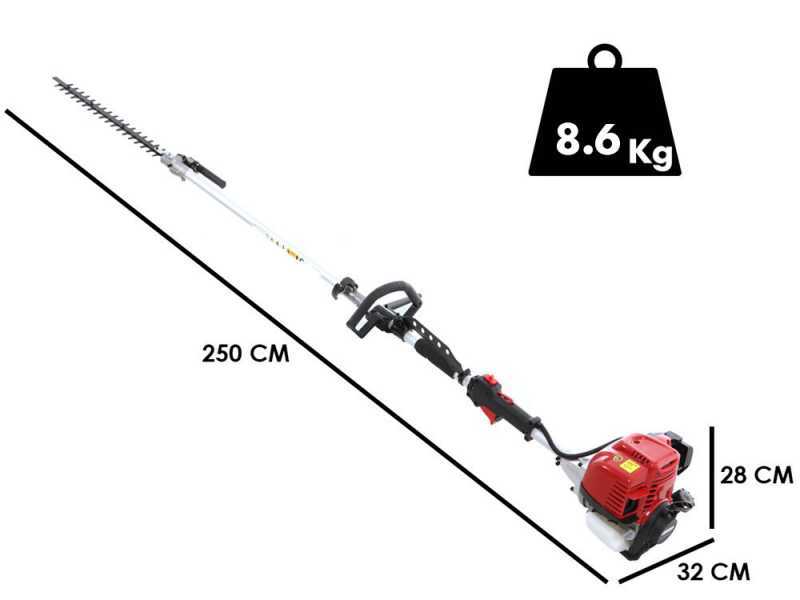 GeoTech GT-4 36 L Petrol Hedge Trimmer on Telescopic Pole - 36 cc