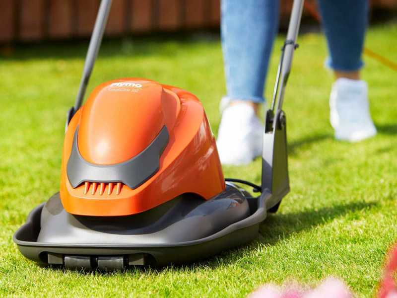 Flymo SimpliGlide 360V 1800W electric lawn mower best deal on
