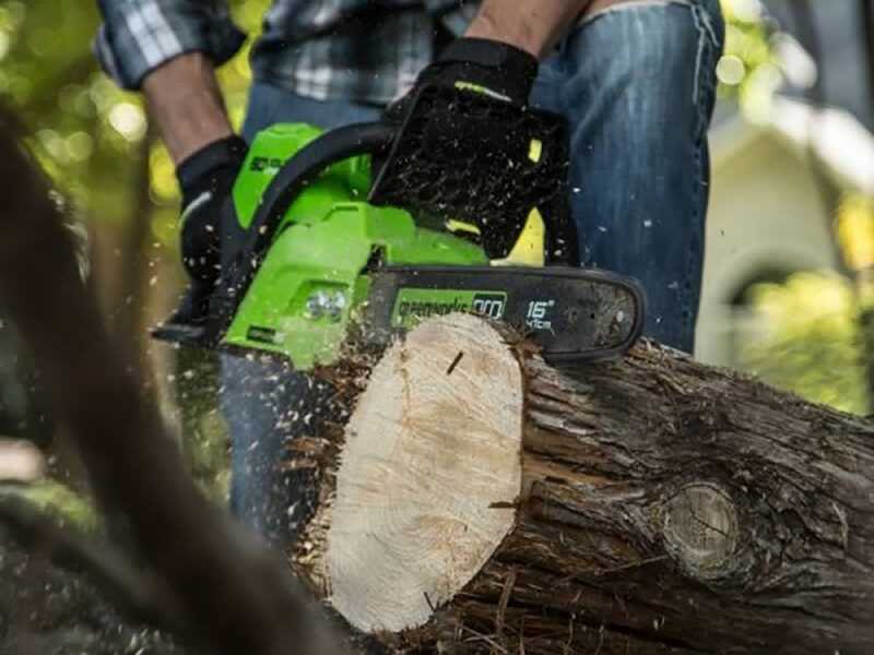 GreenWorks GD60CS40 Battery powered Electric Chainsaw best deal