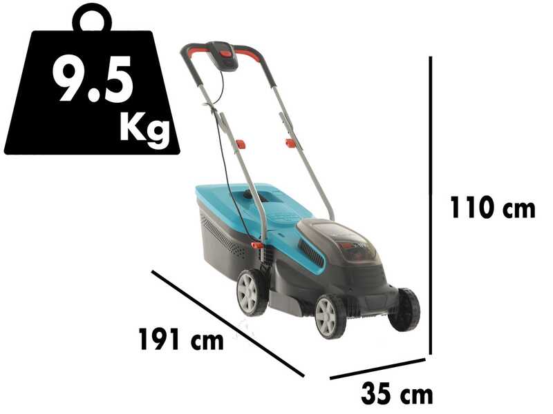 Gardena PowerMax 32/36V P4A Battery-powered Electric Lawn Mower - 2 18 V/2.5Ah Batteries - 32 cm Cutting Width