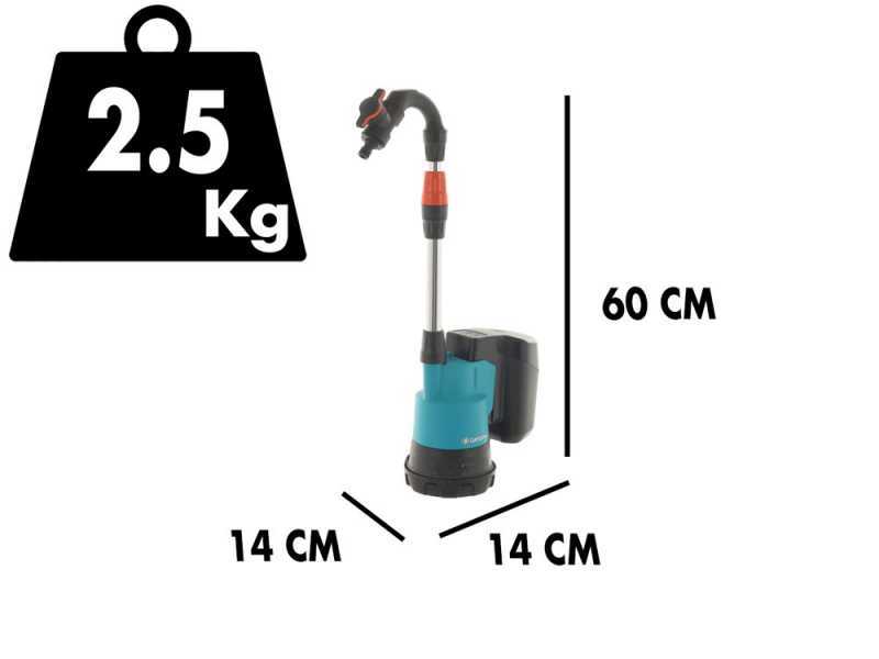 Gardena Pump for tanks 2000/2 - 18 V 2.5 Ah Battery and Battery Charger included
