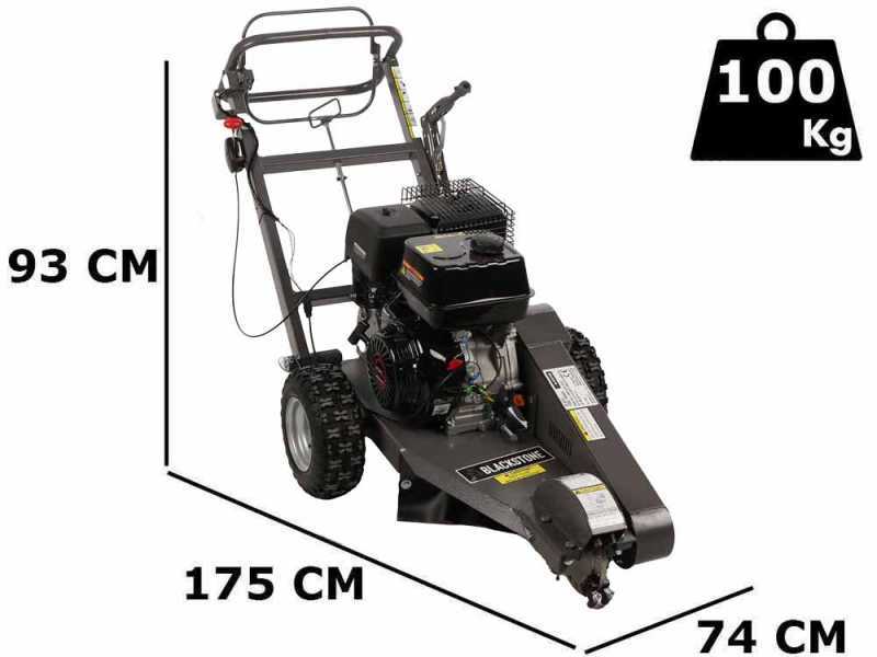 BlackStone SG 420 L Stump Grinder - Loncin Engine 420cc - Cutting Disc with 8 Hammers in Tungsten Carbide