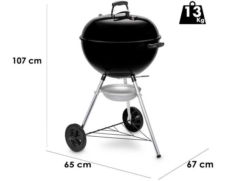 Weber Kettle E-5710 BLK Charcoal Barbecue - 57 cm Grid Diameter