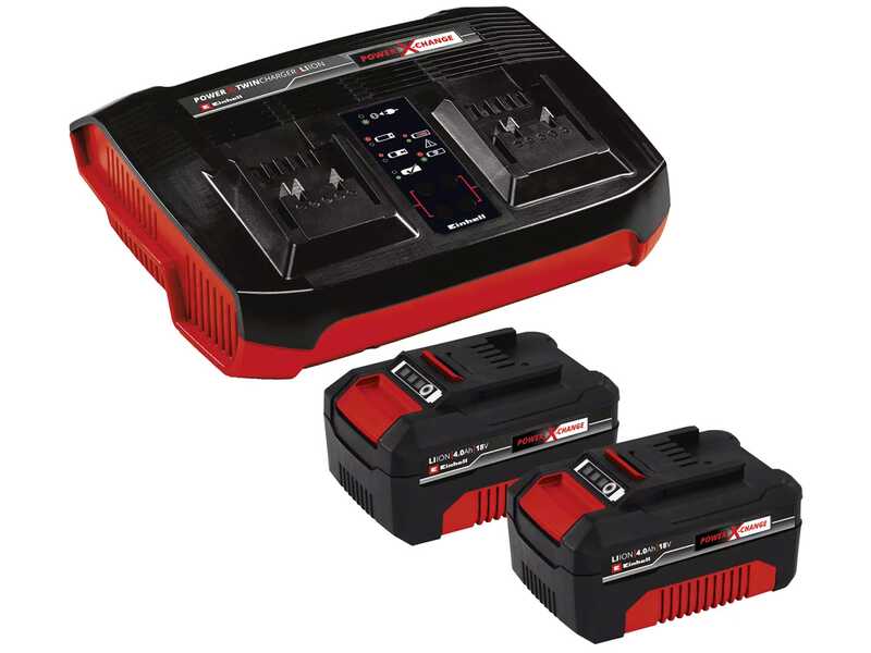 Einhell GE-CM 36/43 Li Battery-powered Lawn Mower with Starter Kit Including Two 8V/4ah Batteries and Battery Charger