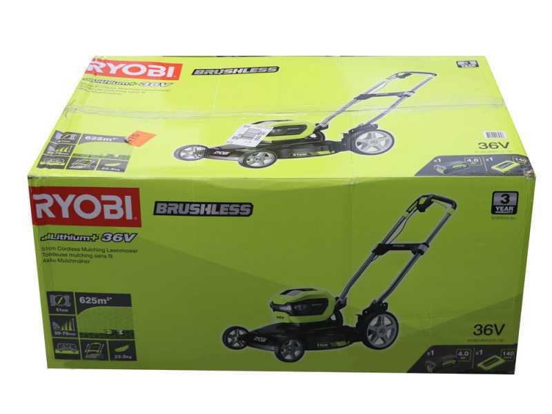 Ryobi RY36LMX51A-140 - Battery powered lawnmower - MAX POWER 36V/4Ah - Cutting 51 cm