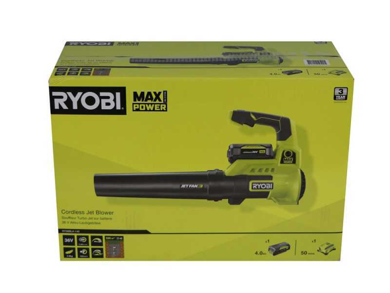 RYOBI turbojet cordless leaf blower RY36BLA-140