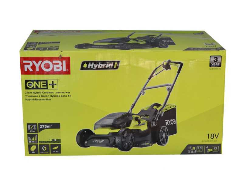Ryobi Hybrid RY18LMH37A-225 - Battery grass trimmer - 2x36V/2.5Ah - Cutting 37 cm