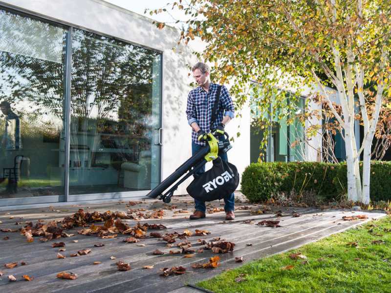 RYOBI OBV18 Battery-powered Leaf Blower - Garden Vacuum - Shredder - 18 V 4 Ah