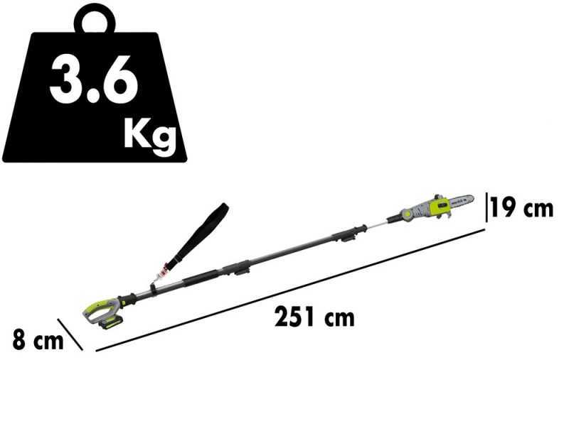 Verdemax PT20 Battery-powered Telescopic Pruner - 20V - 2AH Battery