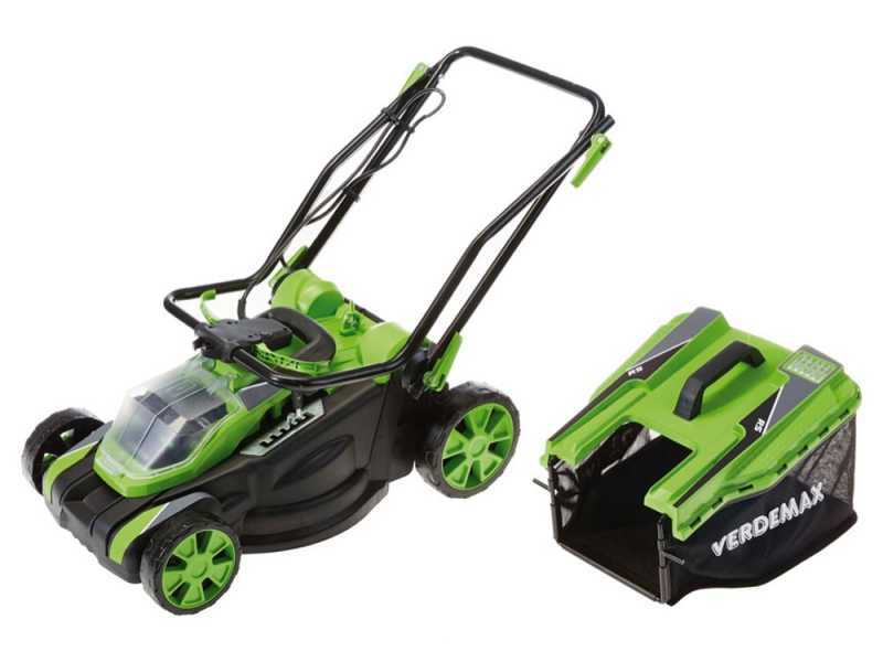 Verdemax RS20 Battery-powered Lawn Mower - 2 20 V/2.5Ah Batteries - 38 cm Cutting Width