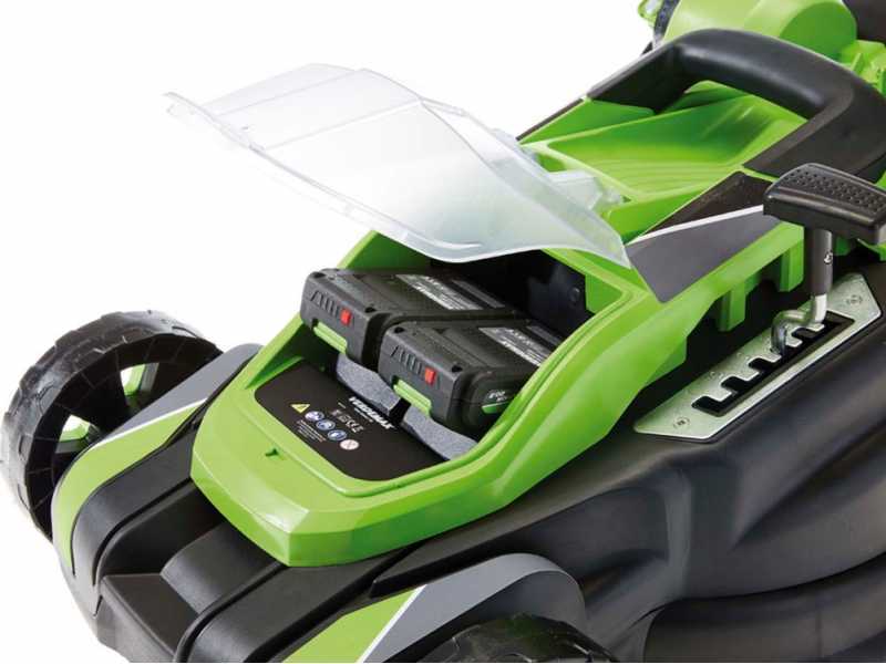 Verdemax RS20 Battery-powered Lawn Mower - 2 20 V/2.5Ah Batteries - 38 cm Cutting Width