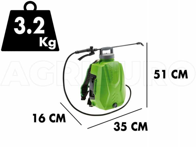 Verdemax FUTURA 12 L - Battery-powered Shoulder Sprayer Pump -12V - 2.5 Ah