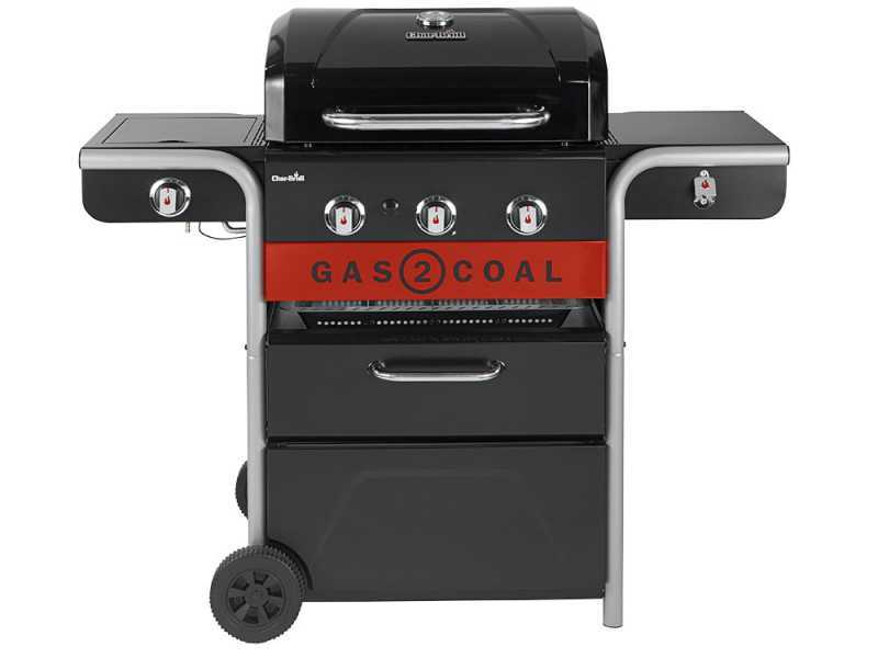 Gas charcoal deals hybrid grill