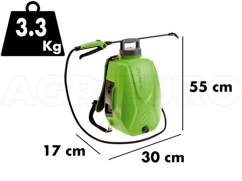 Verdemax FUTURA 16L - Battery-powered Shoulder Sprayer Pump - 12 V - 2.5 Ah