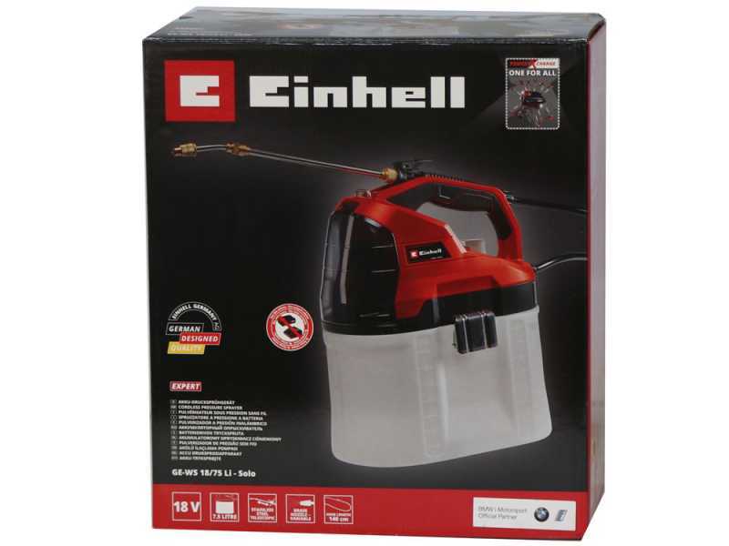 Einhell GE-WS 18/75 Li - Battery-powered Shoulder Sprayer Pump - 18V - 7.5 L - 2.5 Ah