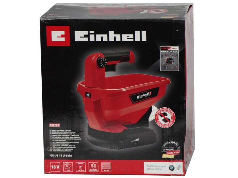 Einhell GE-US 18 Li Battery-powered Compost Spreader and Seeder - BATTERY AND BATTERY CHARGER NOT INCLUDED