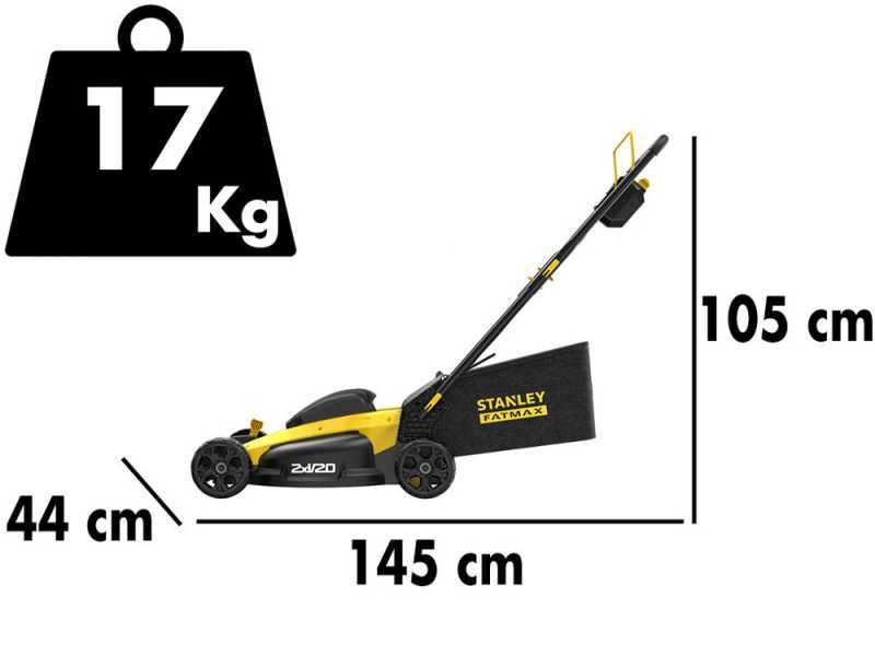 STANLEY FATMAX SFMCMW2651M Battery-powered Lawn Mower - 2 18 V/4Ah Batteries - 40 cm Cutting Width
