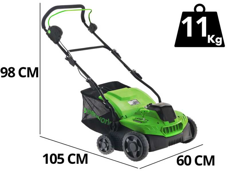 Greenworks GD40SC38II - Battery-powered Lawn Scarifier - 40 V- 4Ah