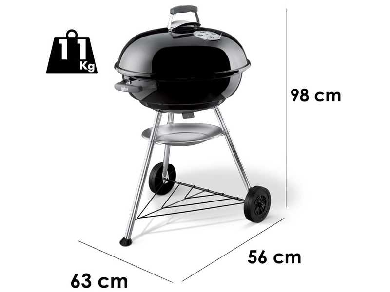 Weber Compact Kettle 57 Charcoal Barbecue - 57 cm Grid Diameter