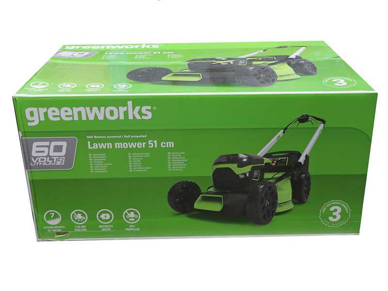 Greenworks GD60LM51SP - Self-propelled battery lawn mower - WITHOUT BATTERY AND CHARGER