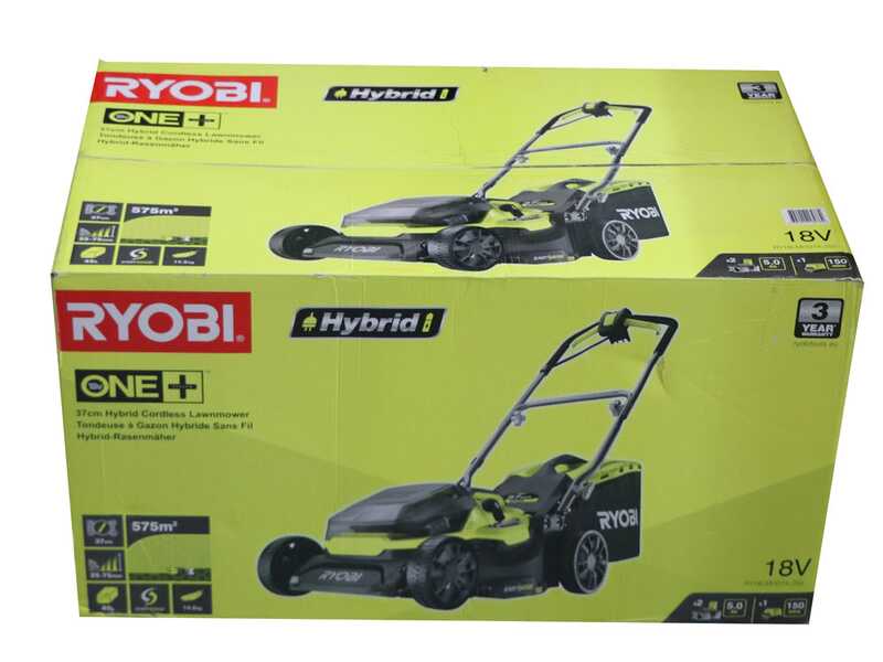 Ryobi Hybrid RY18LMH37A-250 - Battery grass trimmer - 2x18V/5Ah - Cutting 37 cm