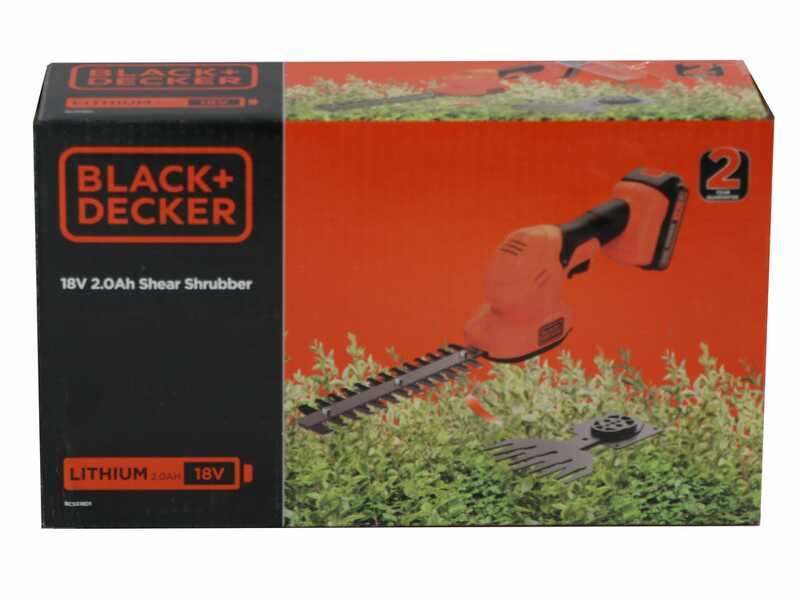 Black &amp; Decker B&amp;DBCSS18D1W - Battery grass shear - Hedge trimmer 18V 2Ah + Free 18V 2Ah battery