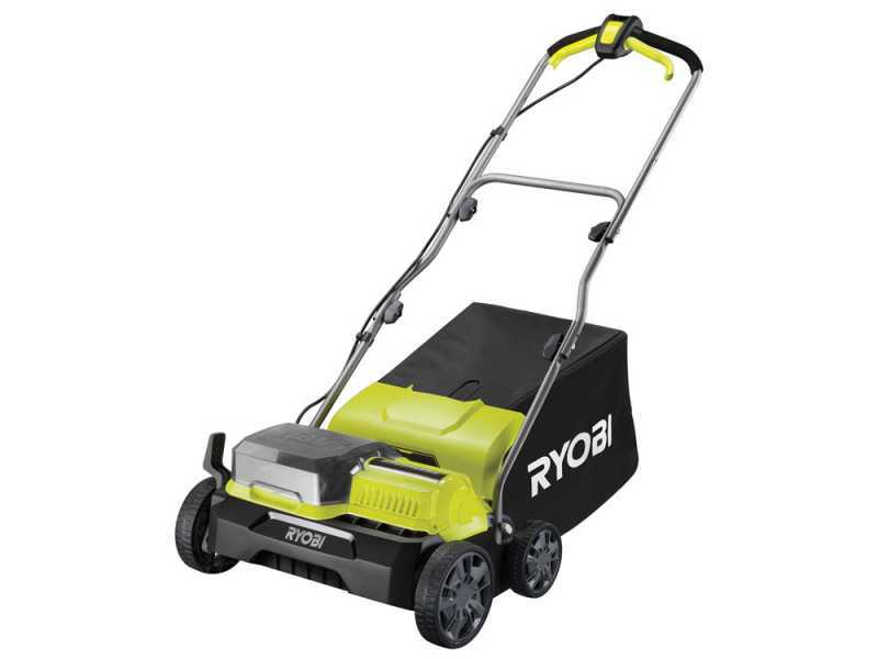 Cordless shop lawn scarifier